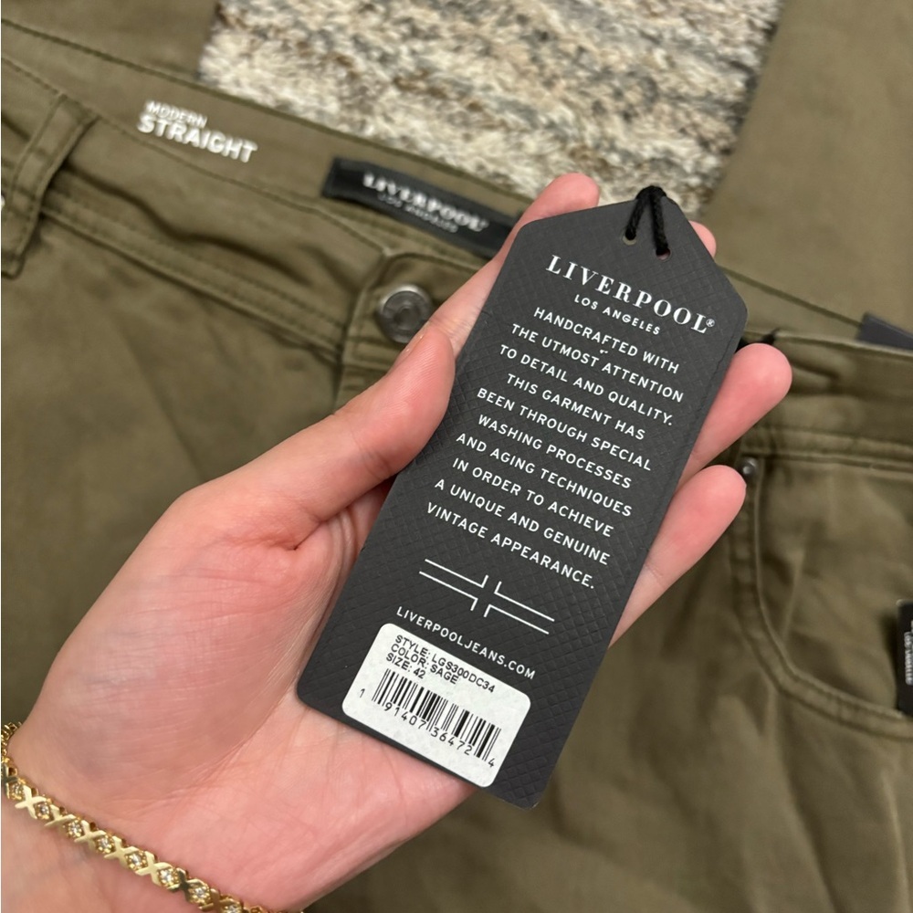 Liverpool The Modern Men Straight Leg Jeans Sz 42x34 NWT | Liverpool Men Jeans - - Picture 4 of 13
